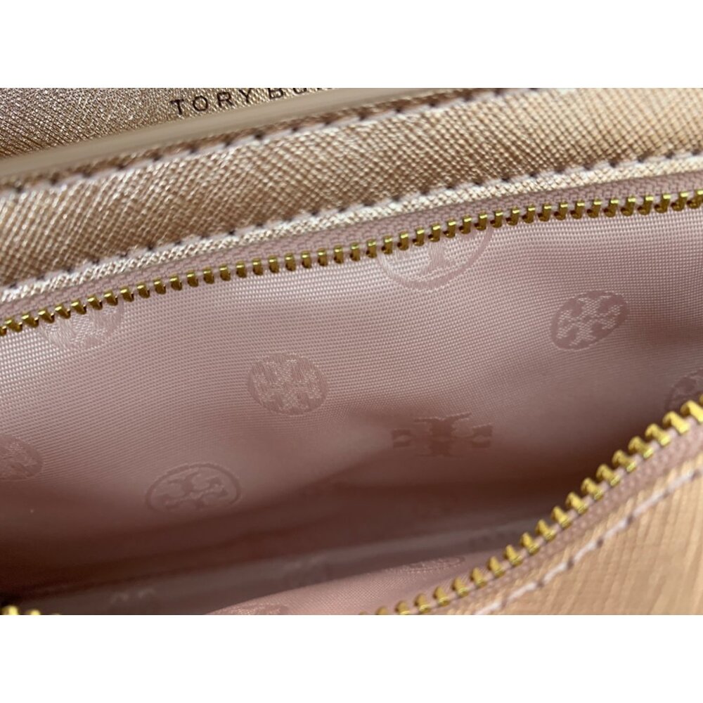 Tory Burch Emerson Combo Cross-Body Bag Rose Gold Adj Strap & Gold Hardware - Picture 8 of 14